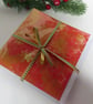 Christmas Gelli Printed Art Greeting Cards Set One Off Holly - Image 8