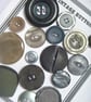 16 Grey Vintage Buttons - Image 2