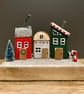 Little Wooden Christmas Village, hand made and painted.  - Image 4