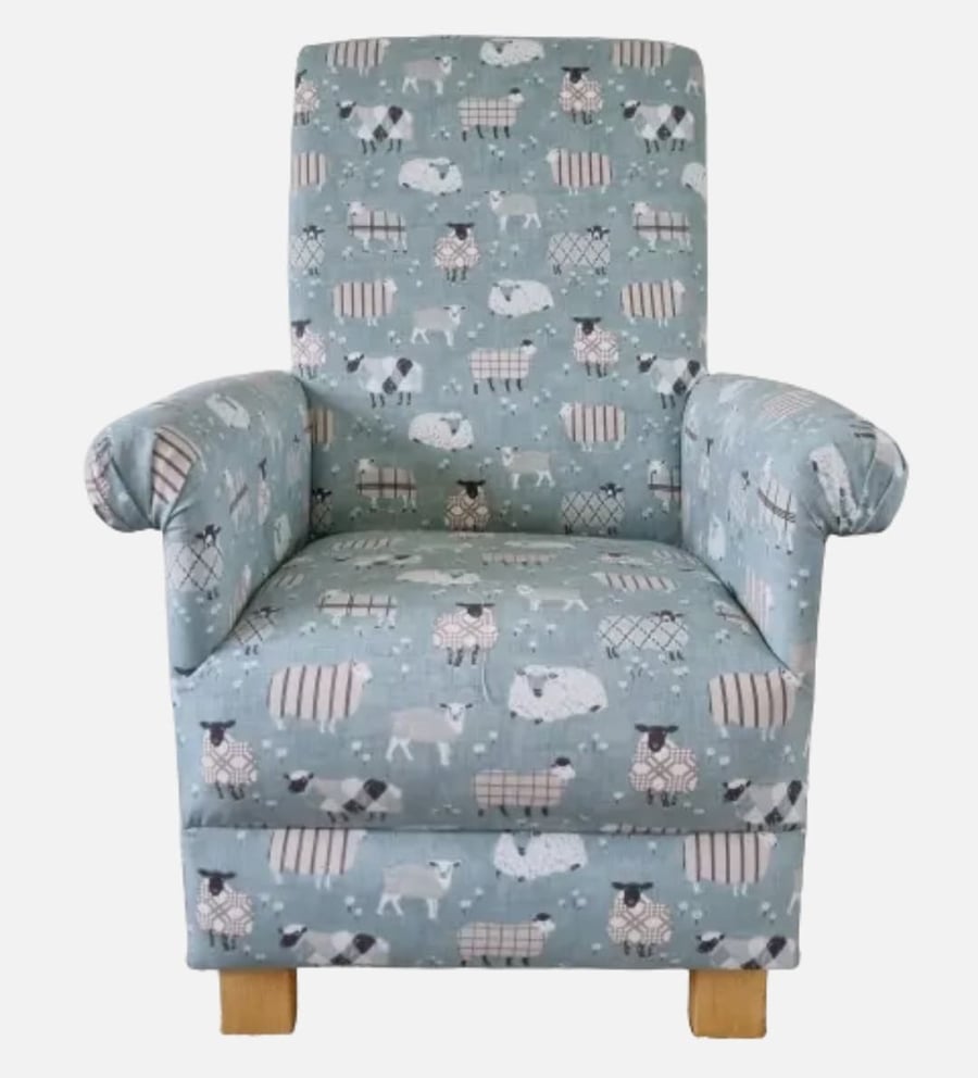 Patchwork Sheep Armchair Adult Chair iLiv Baa Duck Egg Lambs Farm Nursery