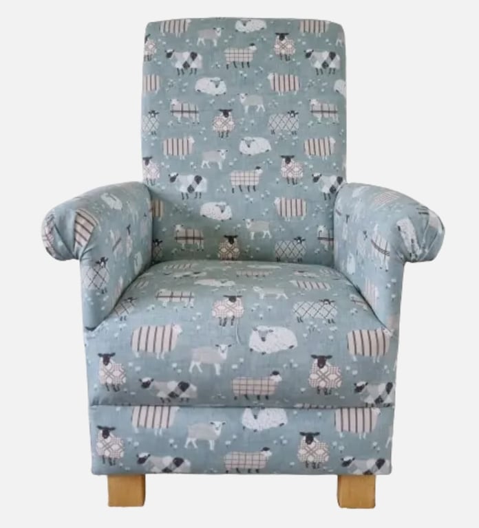Patchwork Sheep Armchair Adult Chair iLiv Baa Duck Egg Lambs Farm Nursery