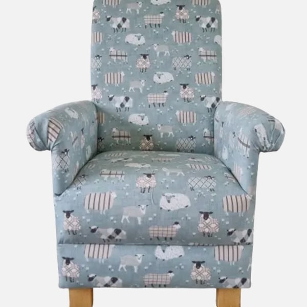 Patchwork Sheep Armchair Adult Chair iLiv Baa Duck Egg Lambs Farm Nursery