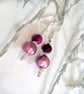 Shell Pearl & Agate Earrings Silver Plated - Image 4