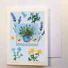 "Jug of Herbs" greeting card by Valerie Greeley