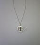 SIlver Ephesus Bee Coin inspired pendant and chain - Image 2