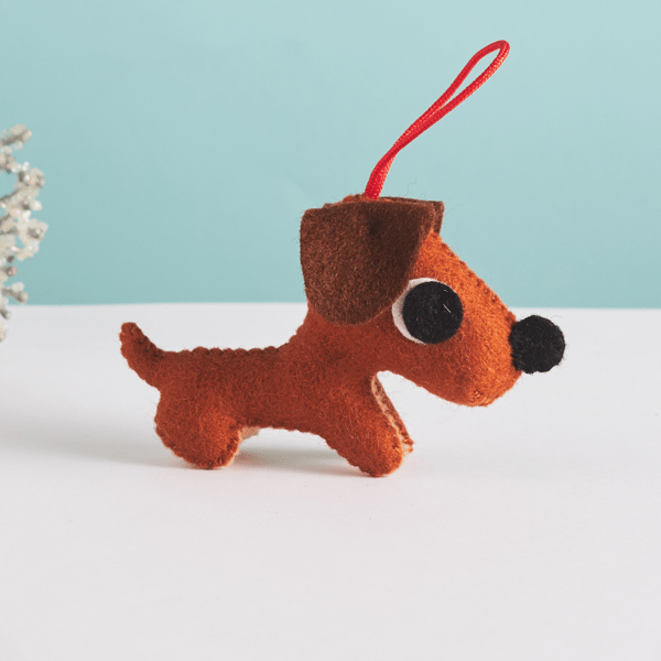 Mini Dachshund hanging ornament