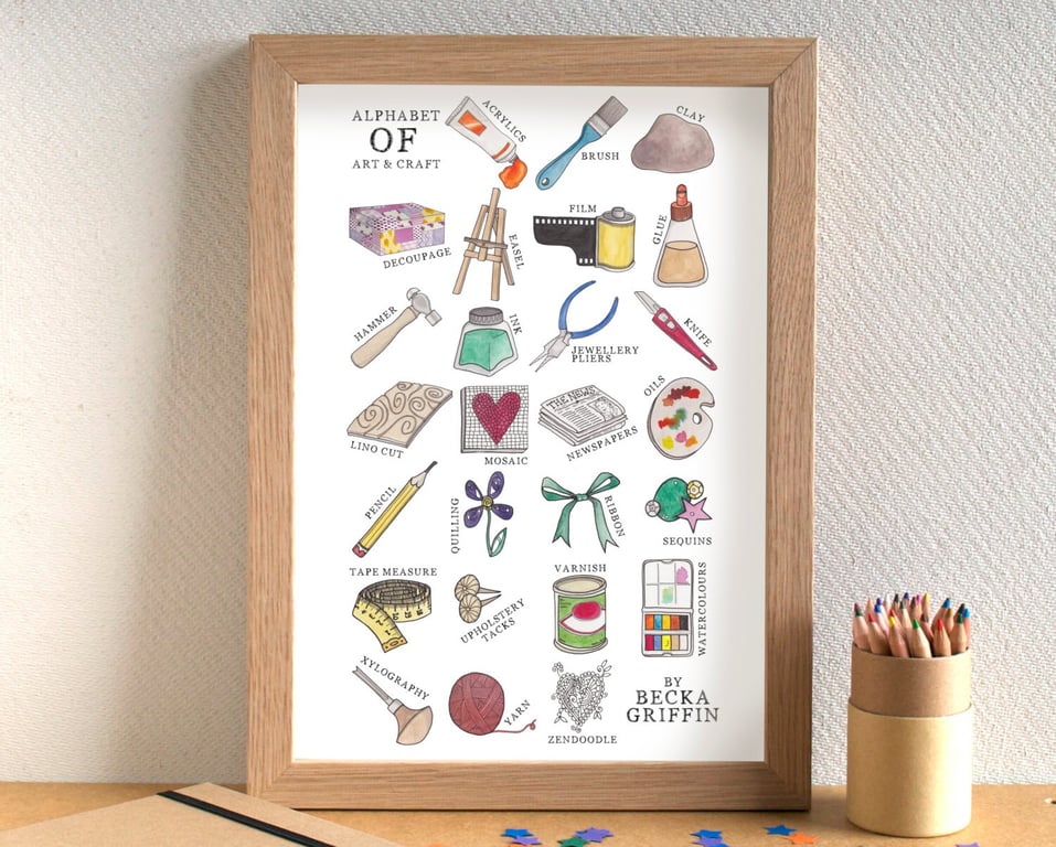 Art and Craft Alphabet Print