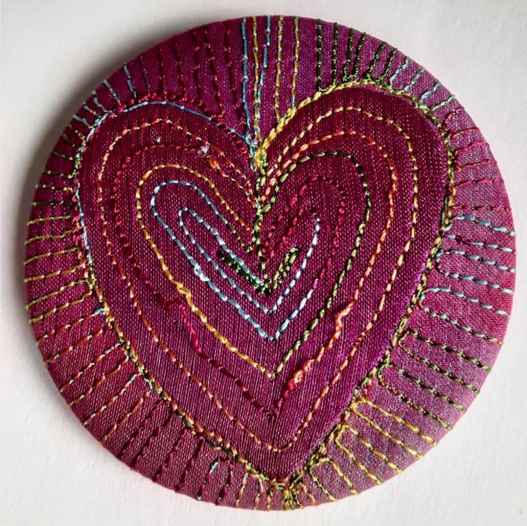 Perfectly Imperfect Badge 58mm Multicoloured Textile Badge 