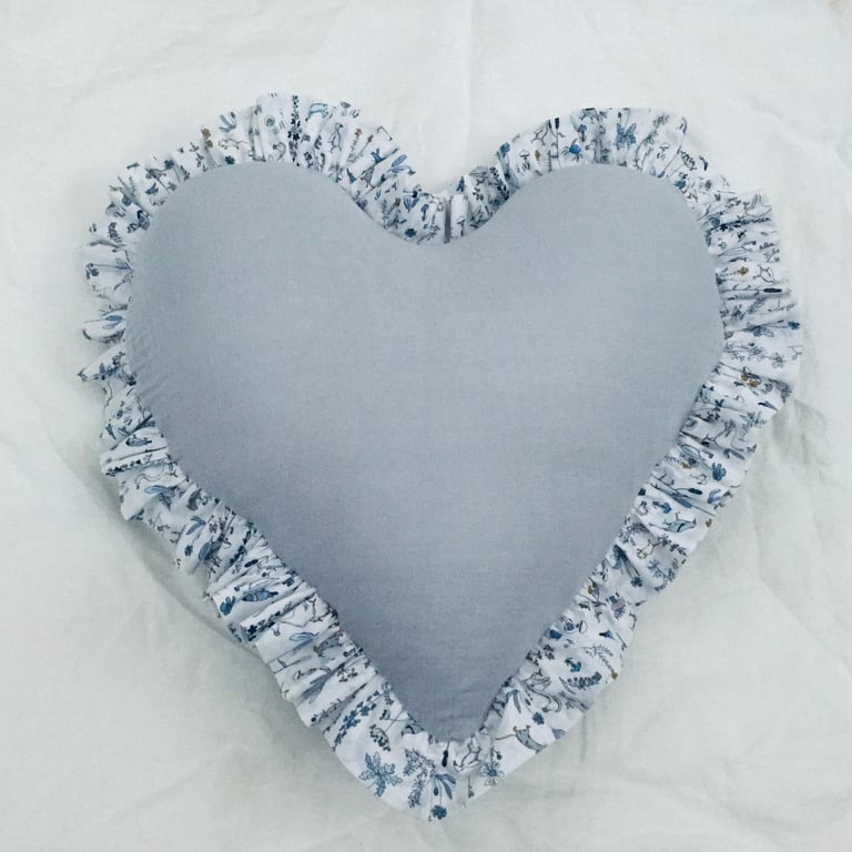 Liberty Ruffle Heart Cushion Nursery Accessory