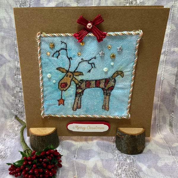Rudolph The Red Nosed Reindeer Christmas Card.