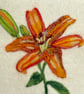 Hand Felted Lily Textile Artwork 