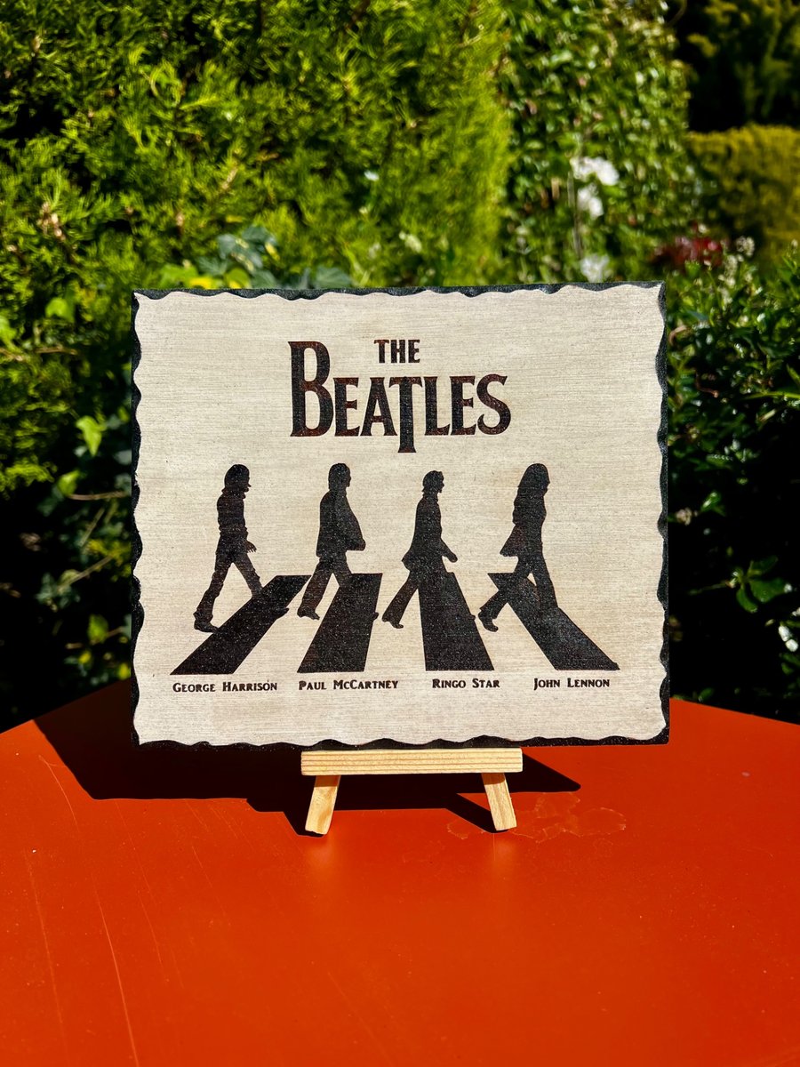 The Beatles wooded plaque 