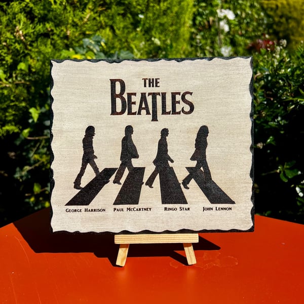 The Beatles wooded plaque 