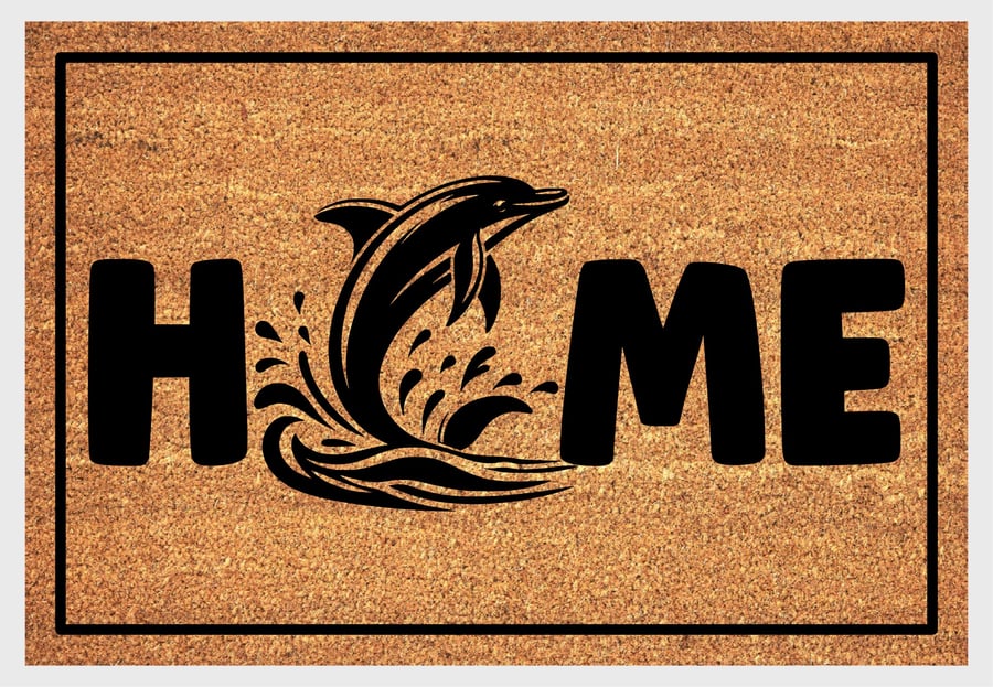 Dolphin Home Door Mat - Dolphin Welcome Mat - 3 Sizes