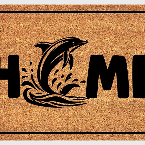 Dolphin Home Door Mat - Dolphin Welcome Mat - 3 Sizes