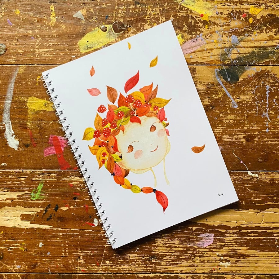 Autumn's Glow - A5 wire bound notebook