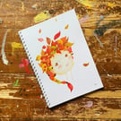 Autumn's Glow - A5 wire bound notebook