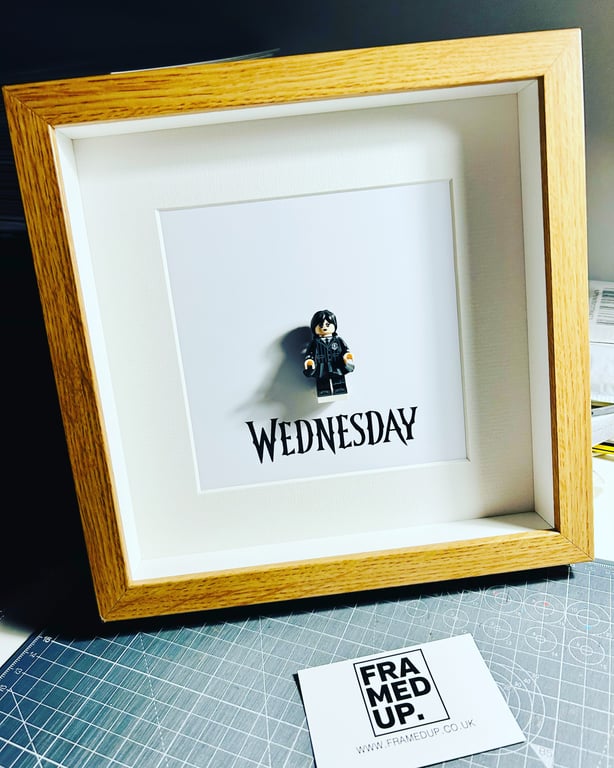 WEDNESDAY - Framed custom minifigure