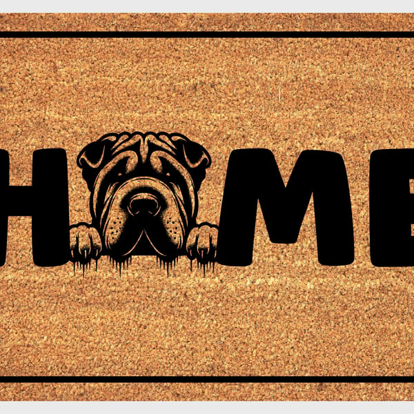 Shar Pei Home Door Mat - Chinese Shar Pei Welcome Mat - 3 Sizes