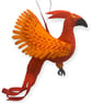 Hand Embroidered Felt Phoenix Hanging Decoration - Image 3