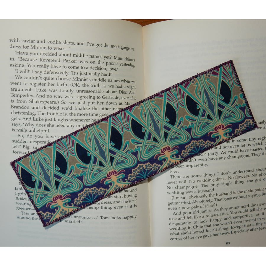 Bookmark Liberty print Ianthe purple