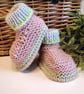 SZLE Baby Girl's Hand Knitted Booties 3-6 months size  - Image 3