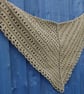 Pretty triangular lace shawl in green pure wool - design A516 - Image 9