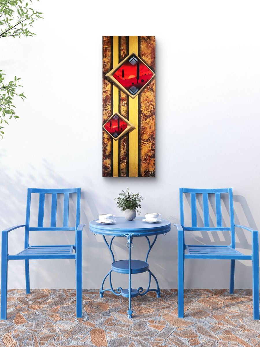 Barnard`s Gold original painting handmade by CREATOM