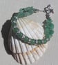 Green Aventurine Gemstone Beaded Chakra Bracelet "Mint Breeze"
