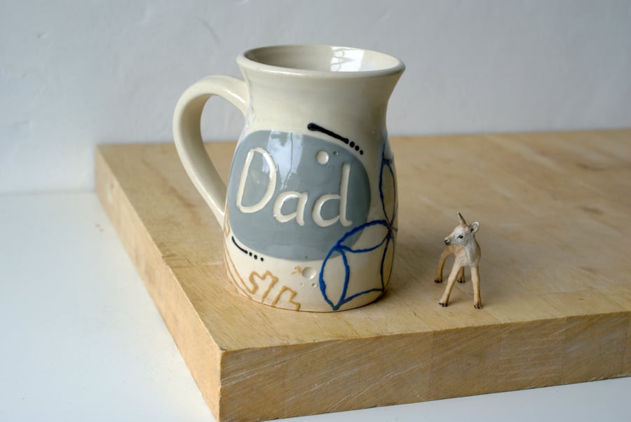 Large geometric patterned 'dad' mug