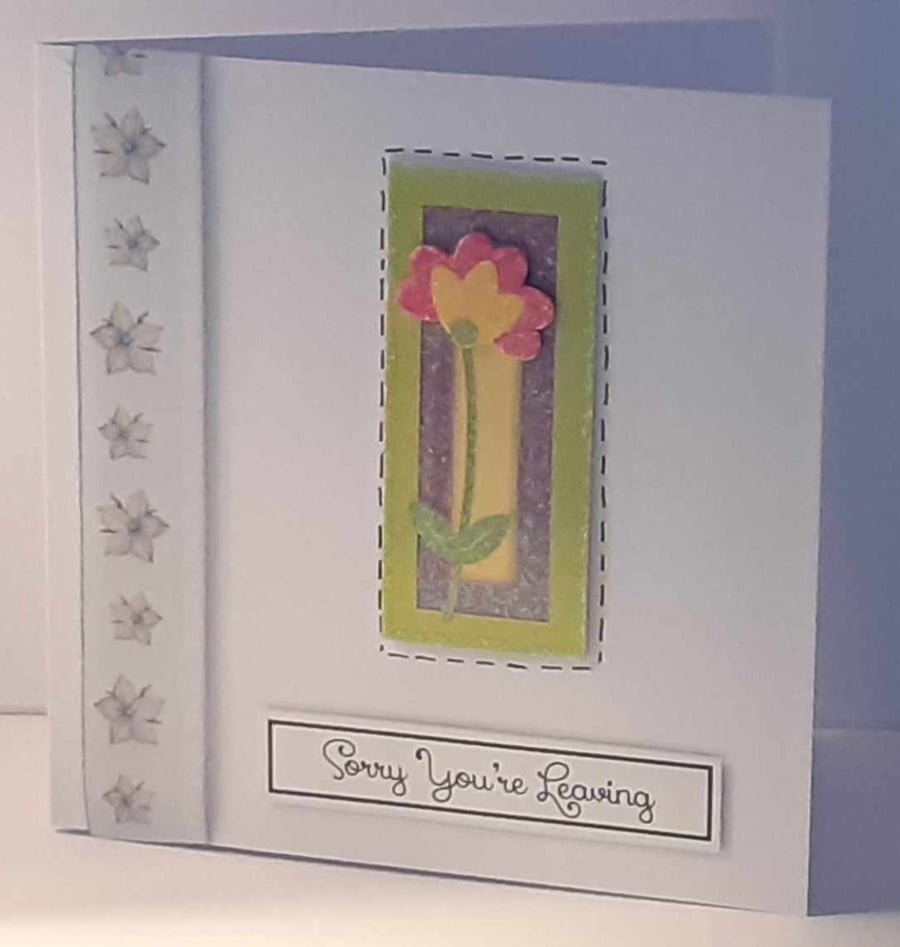 Flower Leaving Card