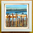 Beach Seascape Rye Handmade Paper Cut Out 