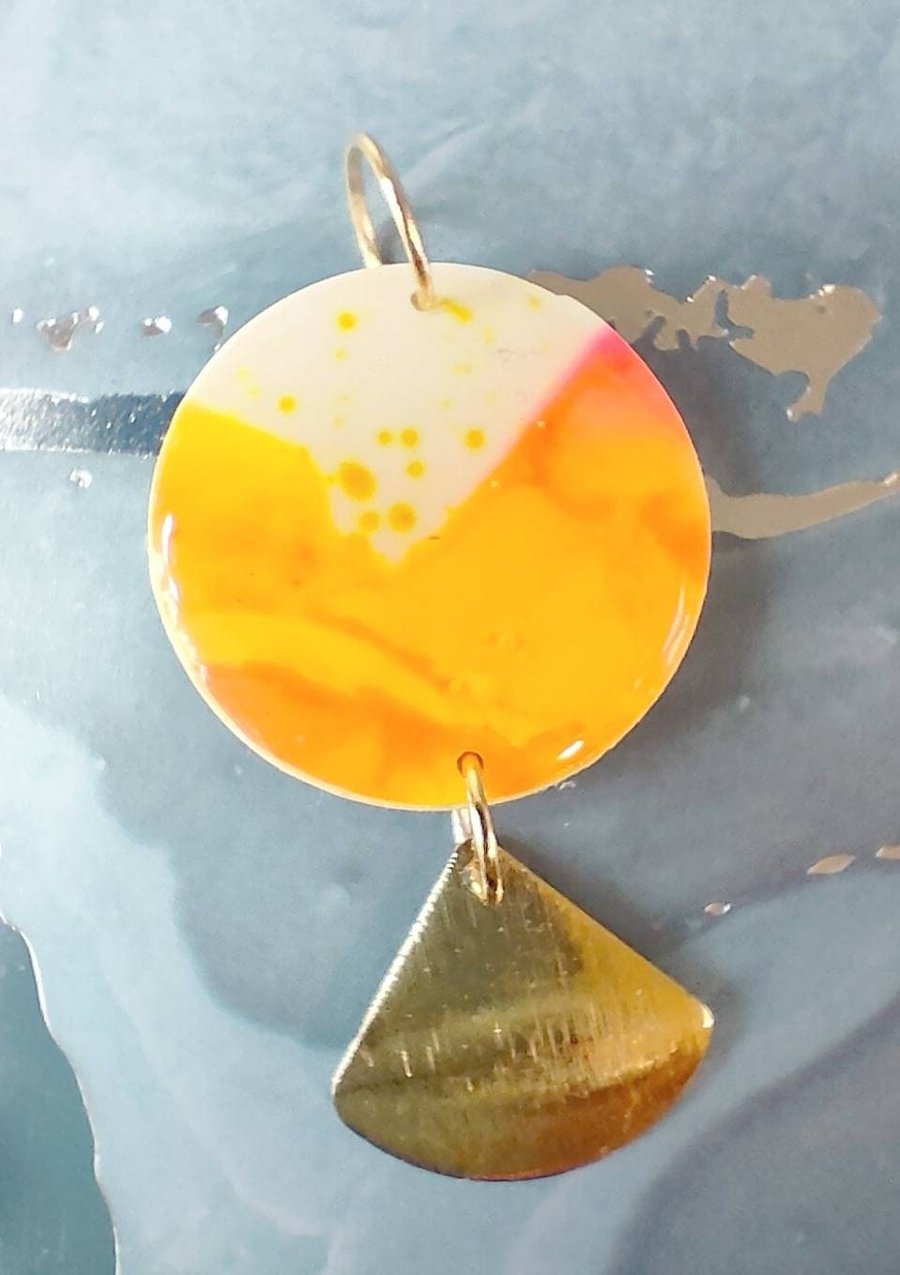 Sunset Theme Polymer Clay Pendant