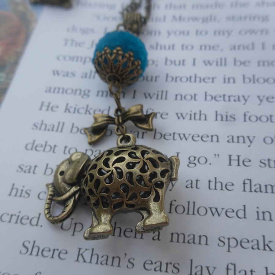 Eastern Promise Bronze Elephant necklace.