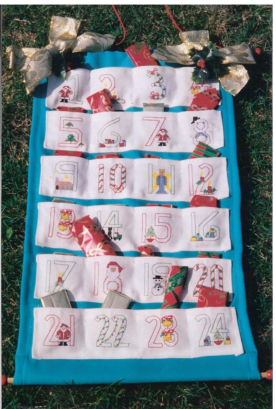Christmas Advent Calendar cross stitch kit - Folksy