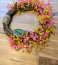 Eco Gypsophila dried flowers Wreath