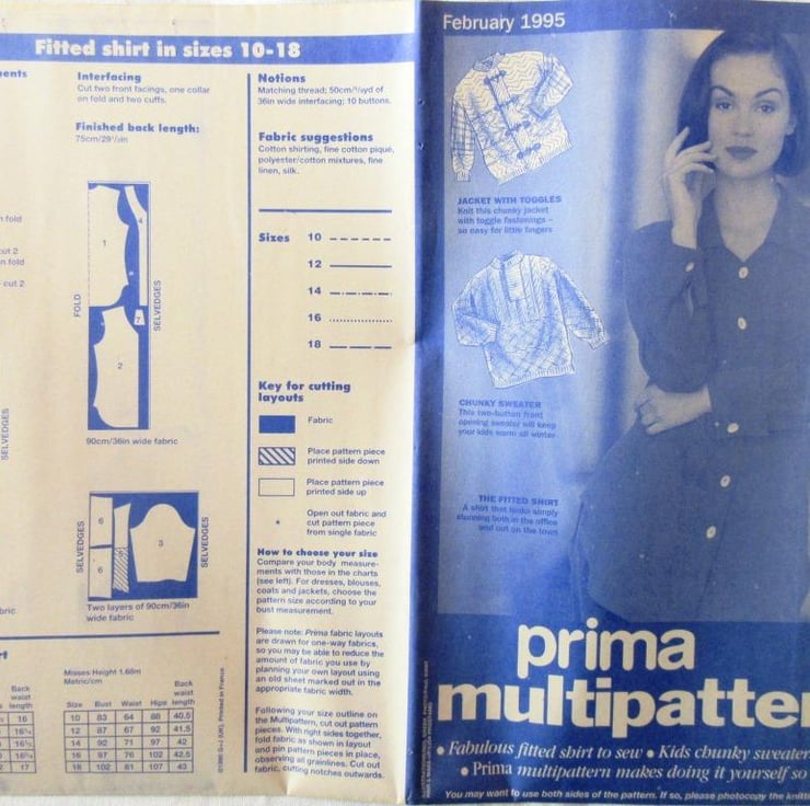 A multisize sewing pattern for a woman's fitte... Folksy