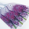 SALE - Purple Allium Gift Tags, Pack of TEN tags
