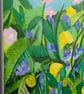Acrylic Painting - original wild flower painting wooden box canvas framed - Image 9