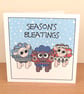 Christmas Card - Sheep in Woolly Xmas Jumpers - Season's Bleatings Q-HCS - Image 2