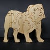 Wooden Bulldog Jigsaw Ornament