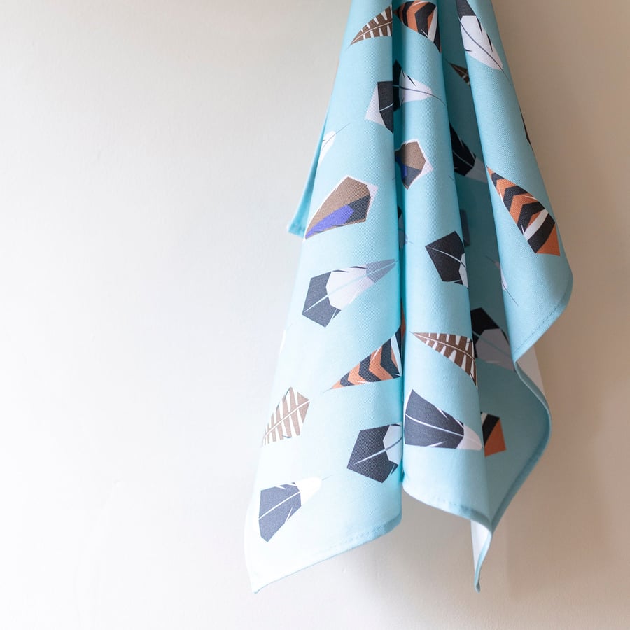 100% Cotton Feather Tea Towel