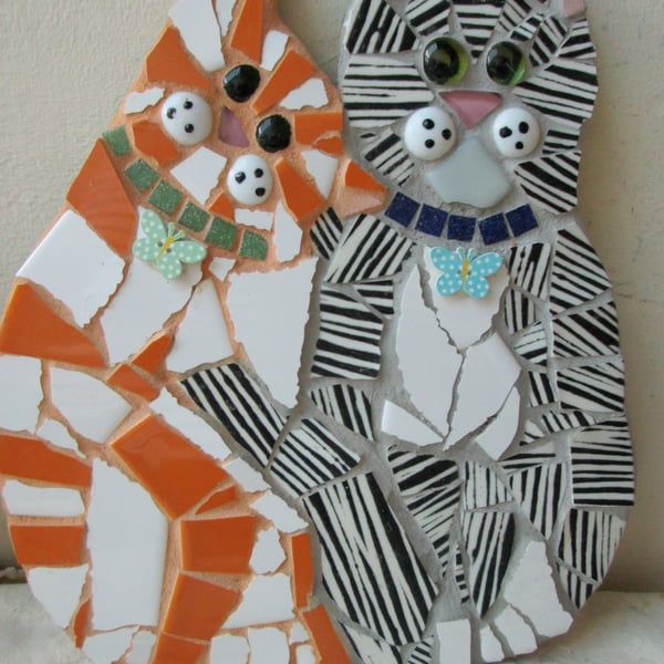 Mosaic Love cats