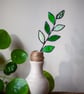 Stained Glass Leaf Suncatcher Vase Decor or Plant Pot Stake - Image 2