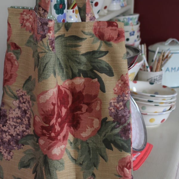 Vintage floral shopper made from Sanderson 'Pangbourne' fabric - free postage