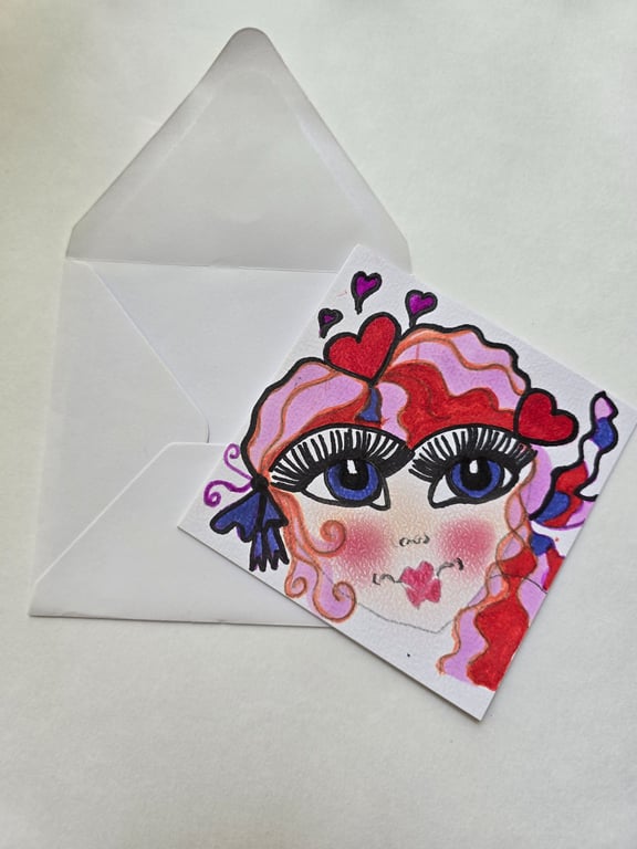 Original Whimsical Fairy Art Greeting Card