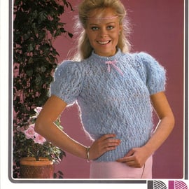 Vintage Knitting Pattern 1753: from Richard Poppleton, Mohair Type Sweater