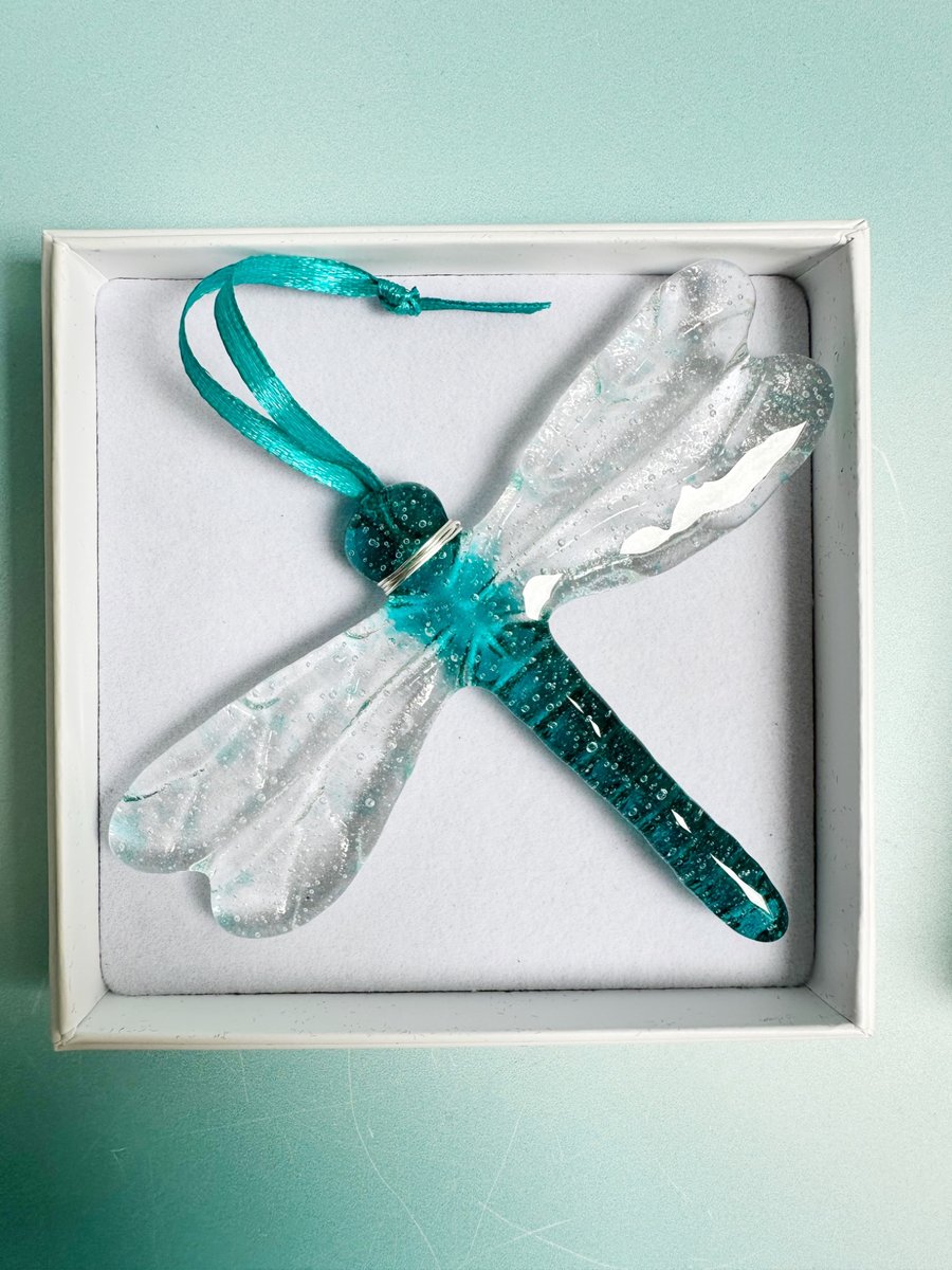 Fused Glass Dragonfly Large