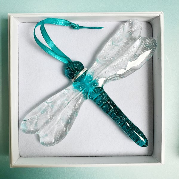 Fused Glass Dragonfly Large