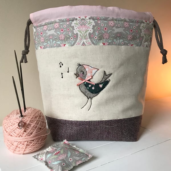 Sophie sparrow Tilda bunny project bag